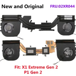 New Original CPU Cooling Fan Heatsink Cooler Radiator For Lenovo ThinkPad X1 Extreme Gen 2 P1 Gen 2 Laptop FRU 02XR044