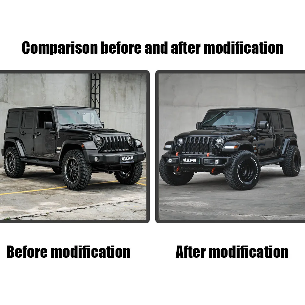 Body wide body kit  hood for2007-2024 jeep wrangler jk  JL  JT accessories gladiator
