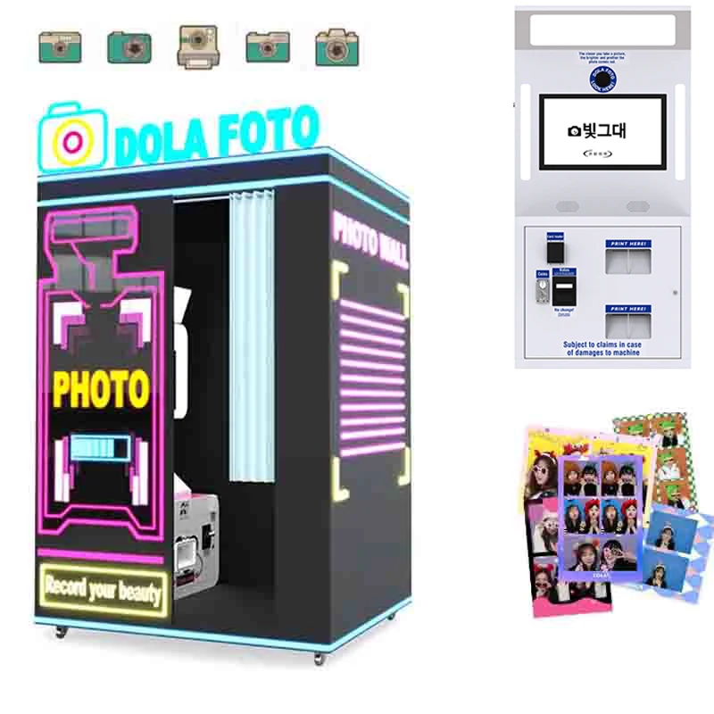 Inflatable Photo Booth Dual Digital Printer Retro Camera Vogue Style Photobooth Custom