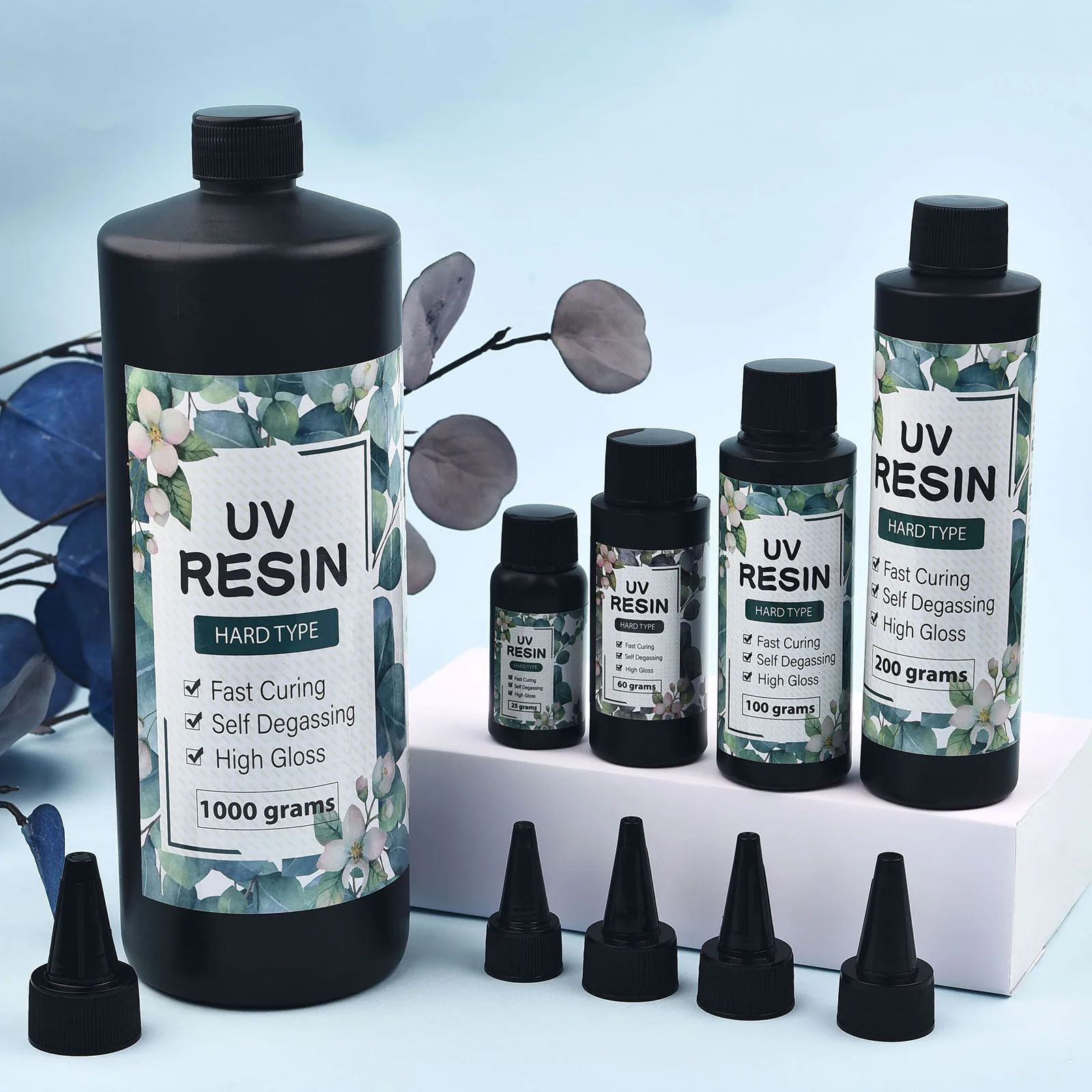 High Hardness UV Resin Glue Crystal Clear Ultraviolet Curing Epoxy Resin UV Glue Solar Cure Sunlight Activated DIY Resin Making