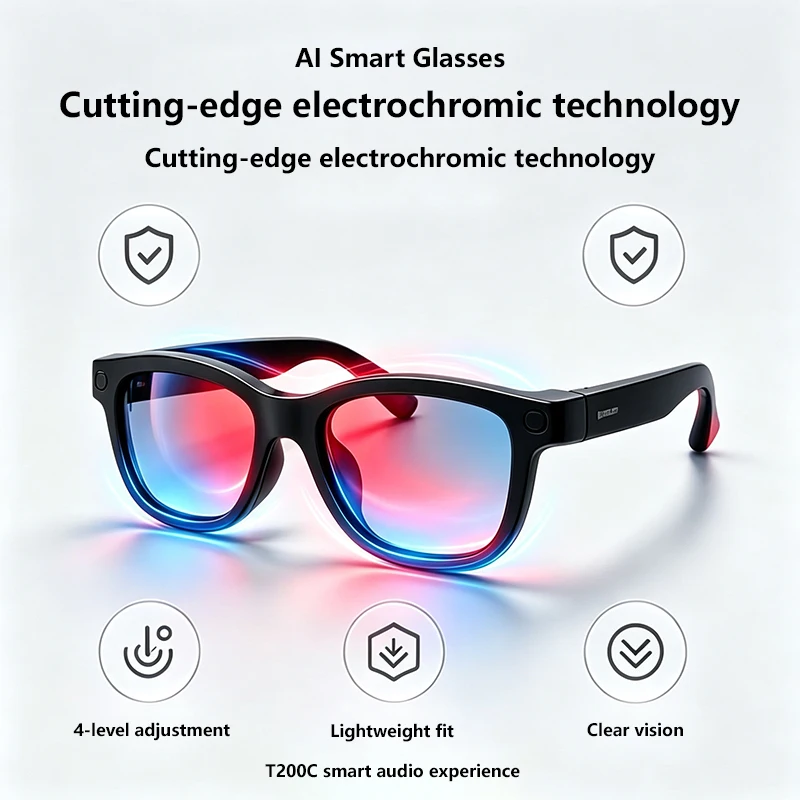 Oneplus Smart Electrochromic Bluetooth Glasses Dimmable Features AI Translate Smart Glasses For Talking Listening To Music