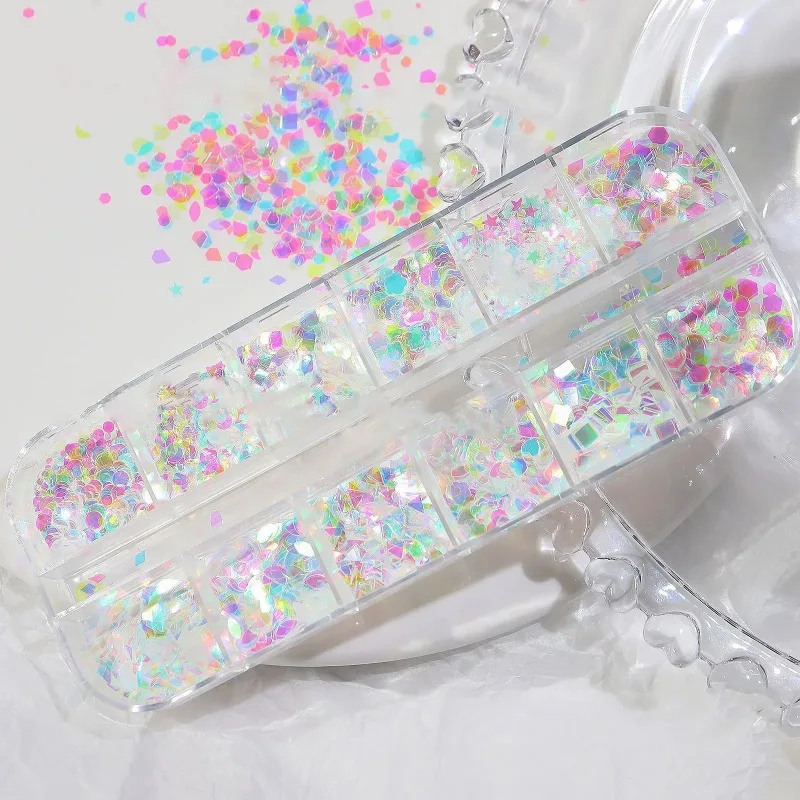 1PCS Exquisite Nail Glitter Assortment for Stunning DIY Nail Decorations