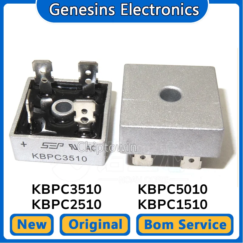 5/50/500 pcs Bridge stack KBPC3510 KBPC5010 KBPC2510 KBPC1510 single phase rectifier bridge WN7