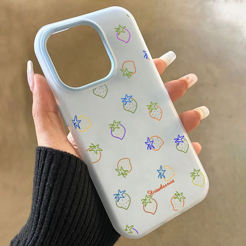 حافظة هاتف لطيفة وأنيقة على شكل فاكهة الدوبامين لهاتف آيفون 17 13 16 15 11 12 14 Pro Max 7 8 Plus 17 Air XR 16E غطاء ناعم