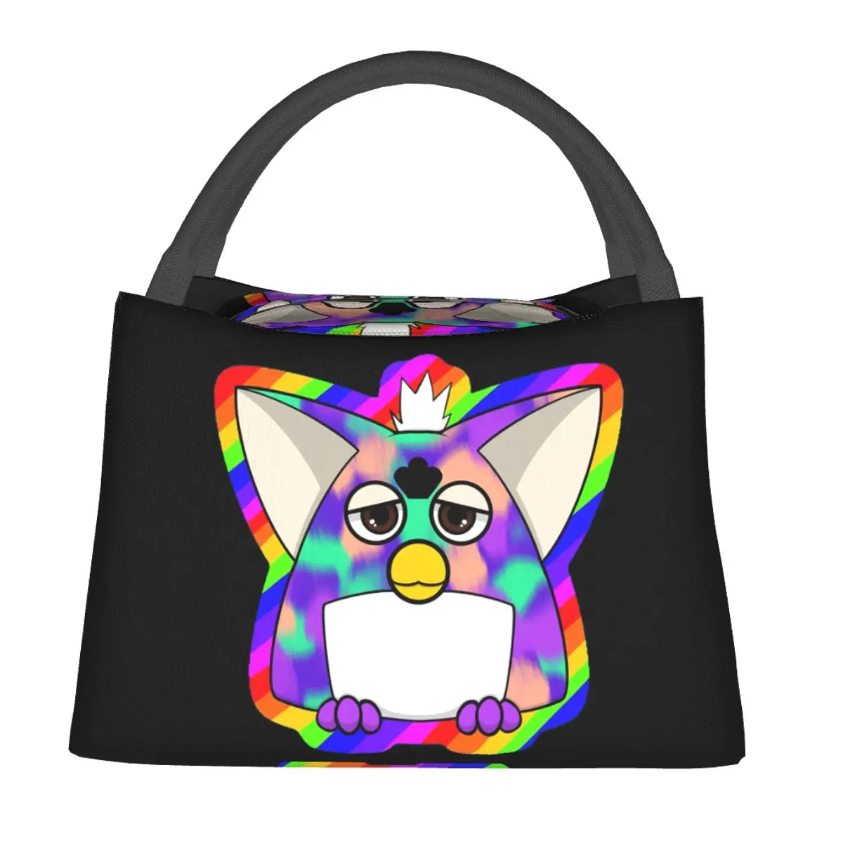 Tye Gay Dye Furby Relaxed Fit tas makan siang kotak Bento terisolasi tas makan siang portabel tas piknik tas panas pendingin untuk wanita gadis