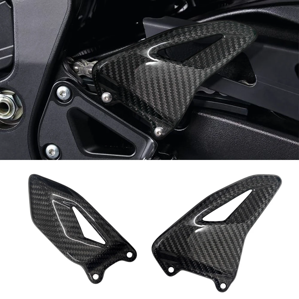 Motorcycle Carbon Fiber Foot Pedal Heel Protector for Suzuki GSXR 1000 2017-2024 GSX-R1000 2017-2024