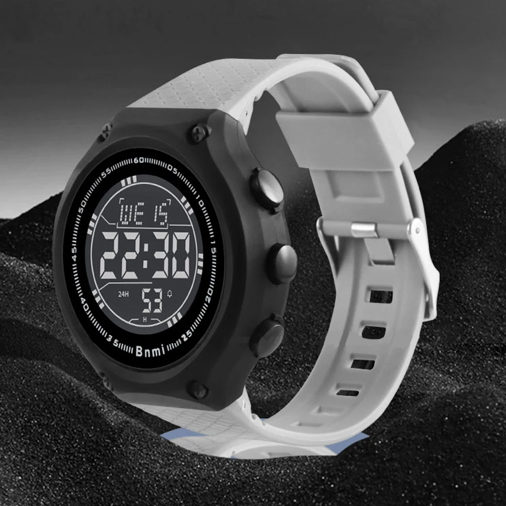 Новые модные мужские спортивные цифровые часы, роскошные уличные водонепроницаемые военные светящиеся электронные часы для мужчин-подростков, студентов