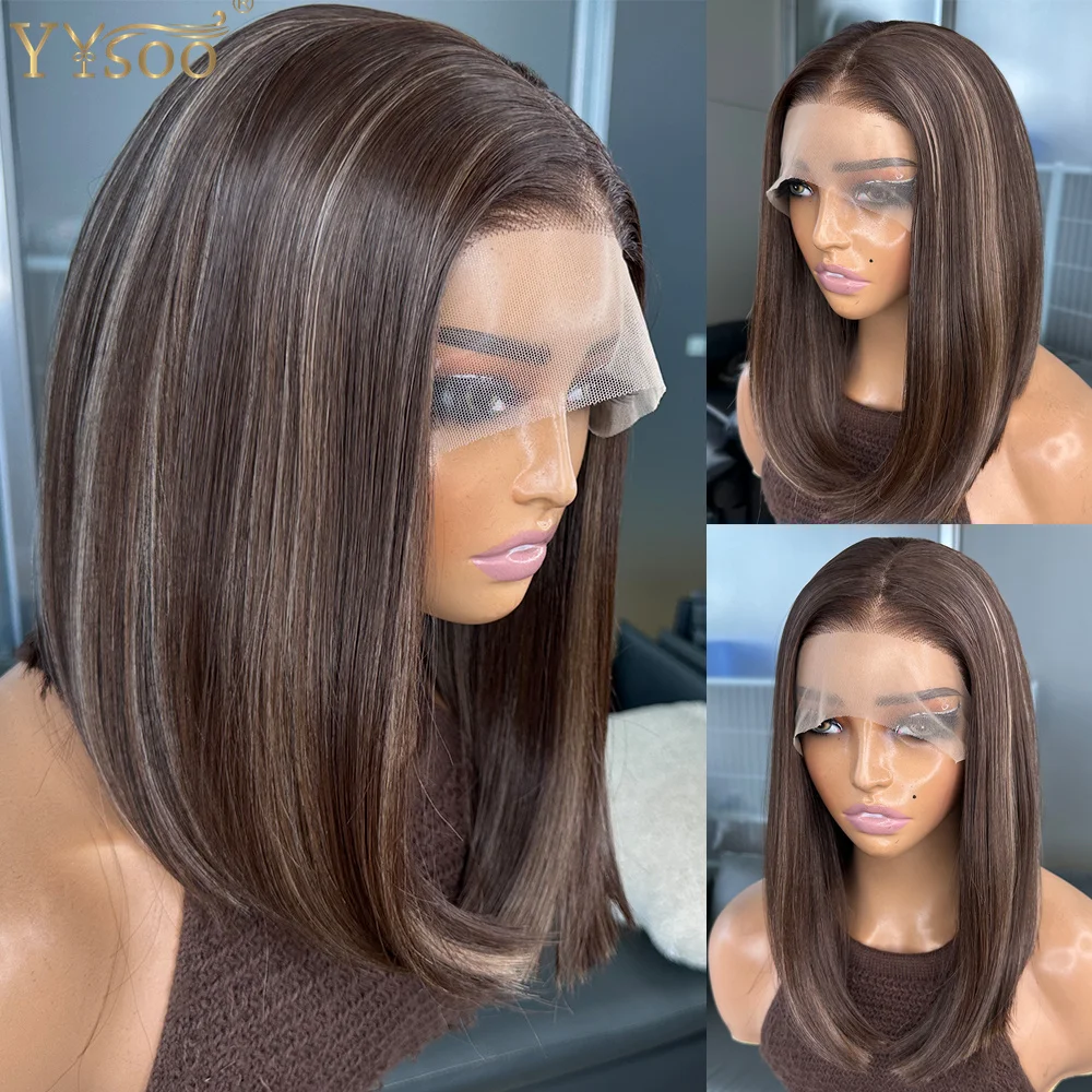 

Короткие стрижки, натуральные прямые парики Боб для чернокожих женщин, термостойкие волосы Futura, естественная линия волос 13X4, бесклеевой парик фронта шнурка