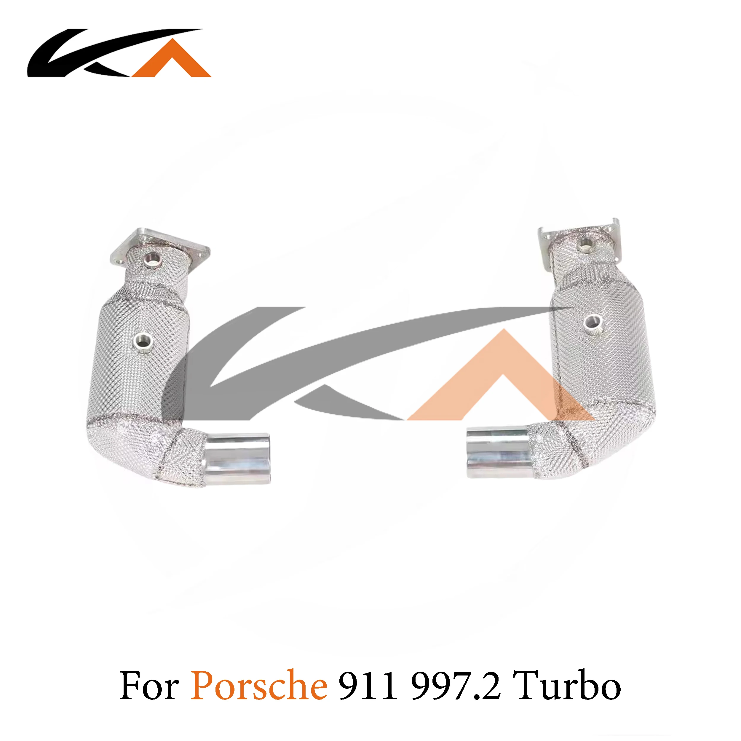 KA Tuning Performance Downpipe Exhaust for Porsche 911 997.2 Turbo 3.8T Heat Shield with Catalysis