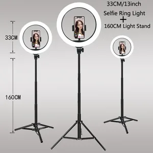 Dimmable led selfie ring light with tripod, USB lighting lamp, video lights, do YouTube Ringlight, 26, 33cm 10 Main Ring Light Sales with Tripod - №9