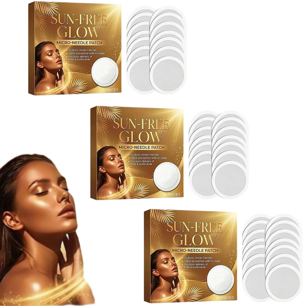 

Advanced Sunless Tanning Micro Needle Patch Natural Bronzing Ingredient Boost Bright Glow Sun Free Body Care Patch for Women