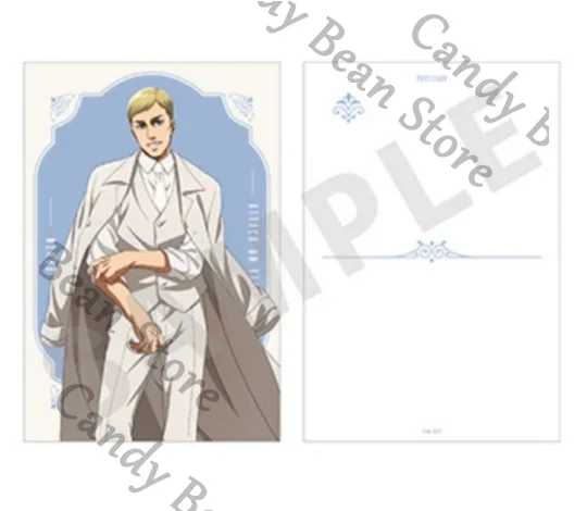 アニメ正規品-進撃の巨人-エルウィン・スミス-エレン・イェーガー-ハンギェ・ゾーイ-コスプレ-キャラクターパターンカード-漫画ポストカード-カード-クリスマス