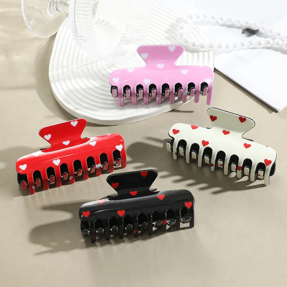 

2026 НОВЫЙ День святого Валентина, ограниченная серия, коготь для волос, страстная любовь, акриловые заколки для волос, аксессуары для волос для женщин и девочек