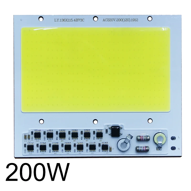 COB LED Lamp Chip 200W AC 220V LED Bulb IP65 High Power Smart IC DIY Flood light Bulb Spotlight Outdoor Chip Lamp Bead