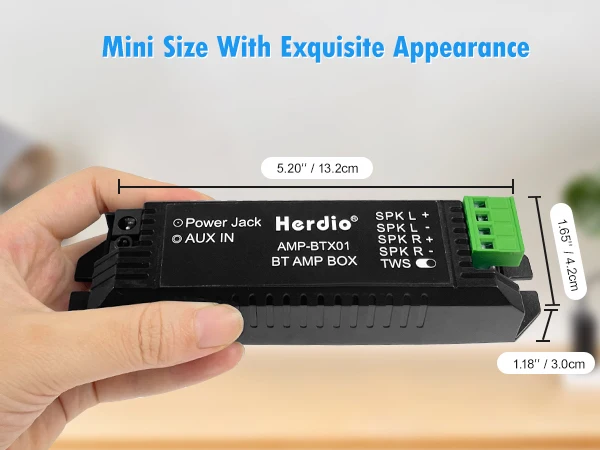Amplificadores Bluetooth Herdio, Mini Amplificador de Audio para el Hogar, para Altavoces de Música en Pared o Techo del