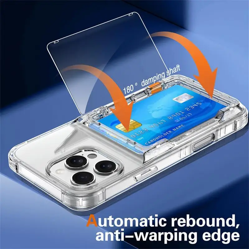 Capa protetora para celular, capa traseira com slot para cartão, anti-arranhões, capa protetora para homens e mulheres