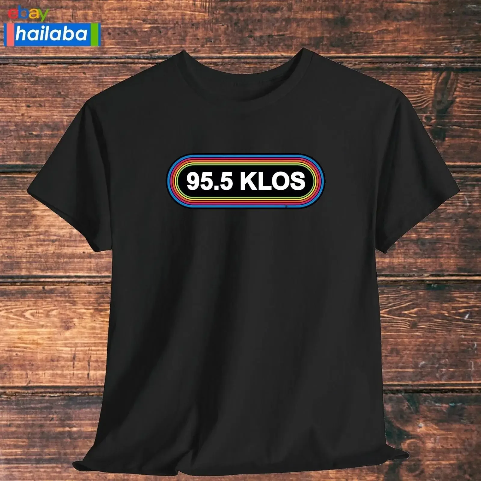 Camiseta 95 5 Klos Rocks Radio con logo, disponible en varios colores, tallas S a 5XL, hecha en EE. UU., estilo vintage, lavada, unisex, suave, elástica y elegante.