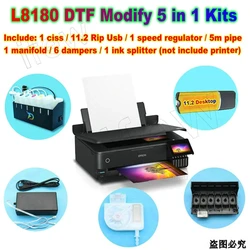 DTF Printer L8050 L18050 ET 8550 XP 15000 Modification Kits Full Set For Epson DTF Ink System RIP Usb Head Cover Speed Regulator