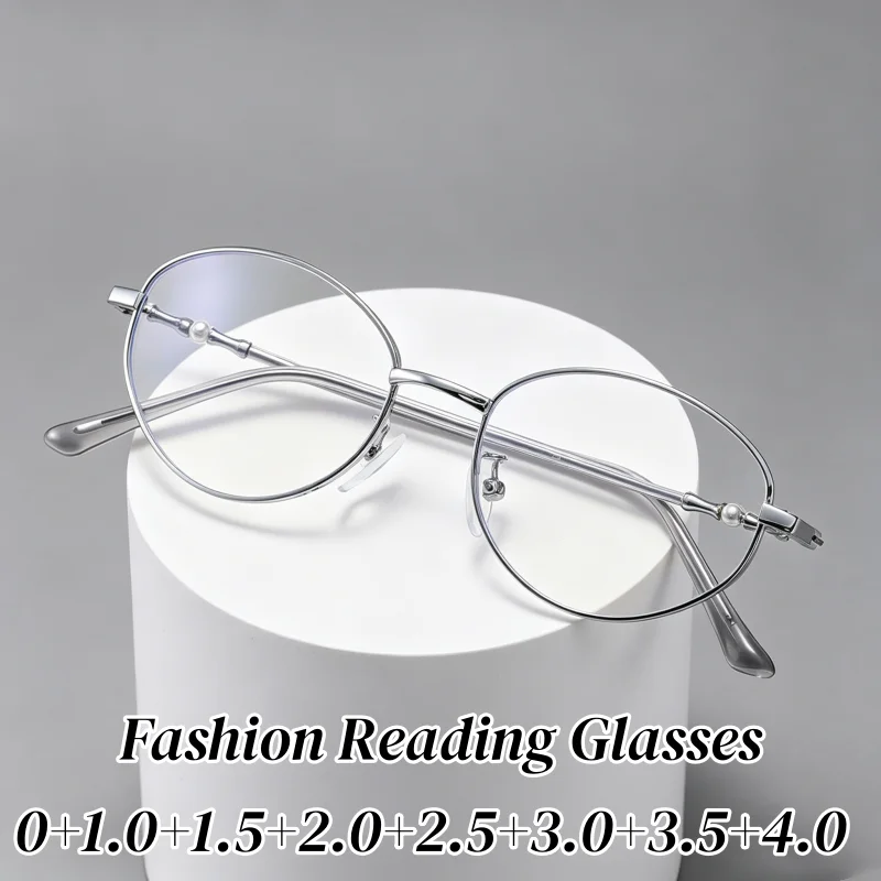 Women Women New  Oval Reading Glasses Stylish Small-Frame Eyewear for Readers Unisex Luxury Blue Light Blocking Far Sight Presbyopia - Aliexpress Deal