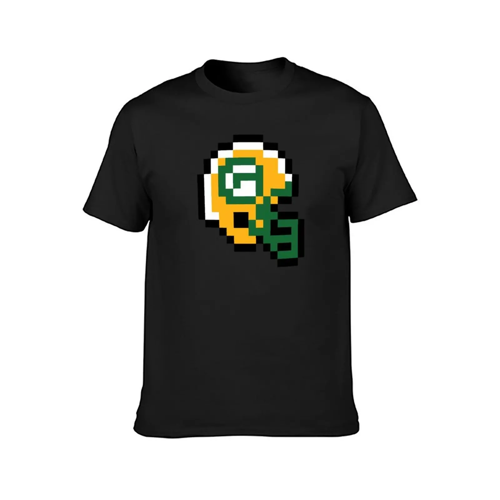 Green Bay Packers (8-bit Football Helmet Only) T-Shirt quick drying mens graphic t-shirts hip hop