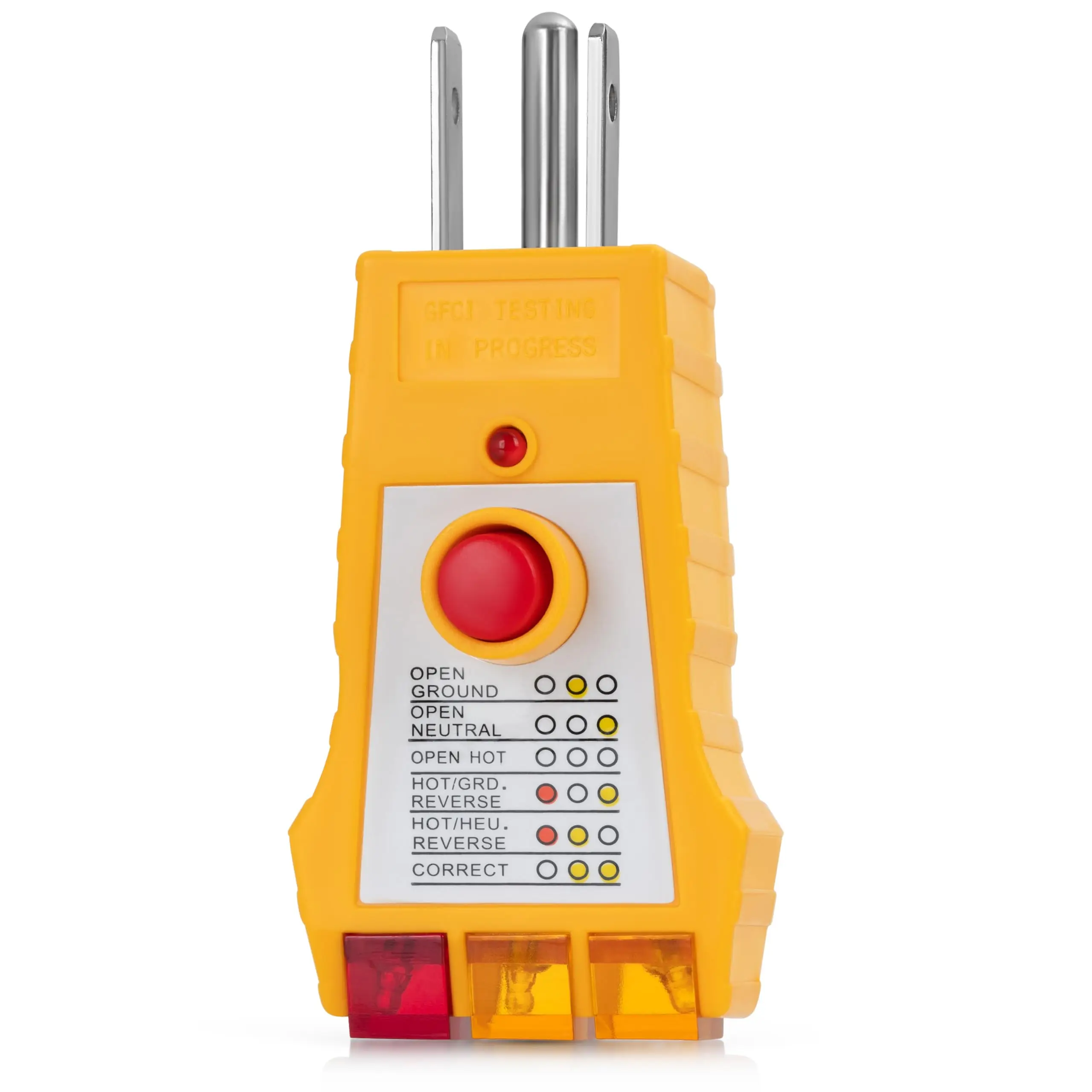 

Professional GFCI Outlet Tester - Dual-Purpose Grounding Product & Electrical Safety Analyzer - Verifies Circuit, Polarity, GFCI