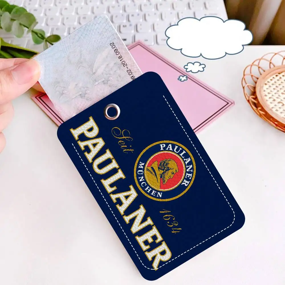 Paulaner Logo 1 قطعة INS Creative Cartoon Student Campus حامل بطاقة لبطاقة الوجبات، بطاقة الحافلة، بطاقة العمل، إلخ