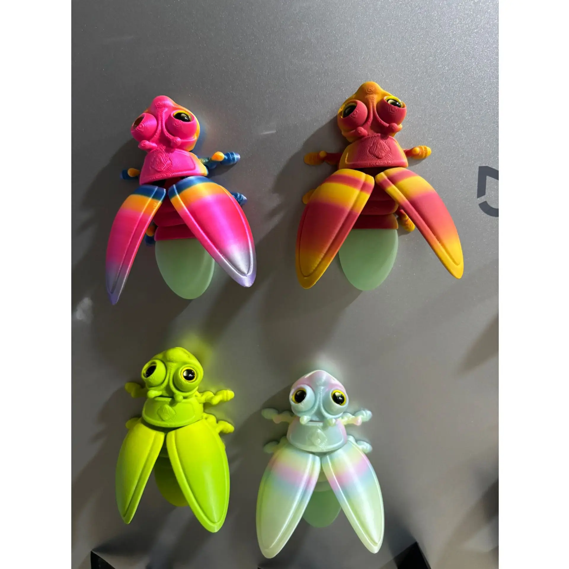 جديد اليراع لعبة مضيئة ثلاثية الأبعاد مطبوعة اليراع نموذج محاكاة الحيوانات مضحك الشكل الزخرفية سطح المكتب الحلي ألعاب أطفال هدية