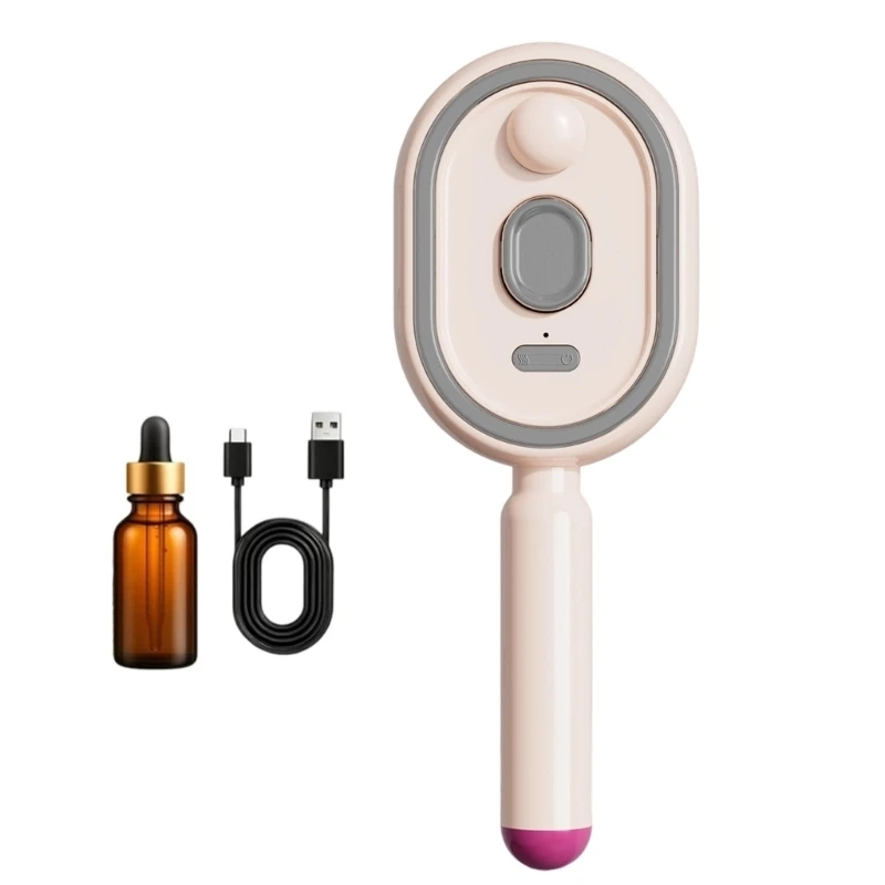 40JD Electric Steaming Massage Hair Care Brush Essential Comb With Multiple Intensity Level Electric Steam Brush