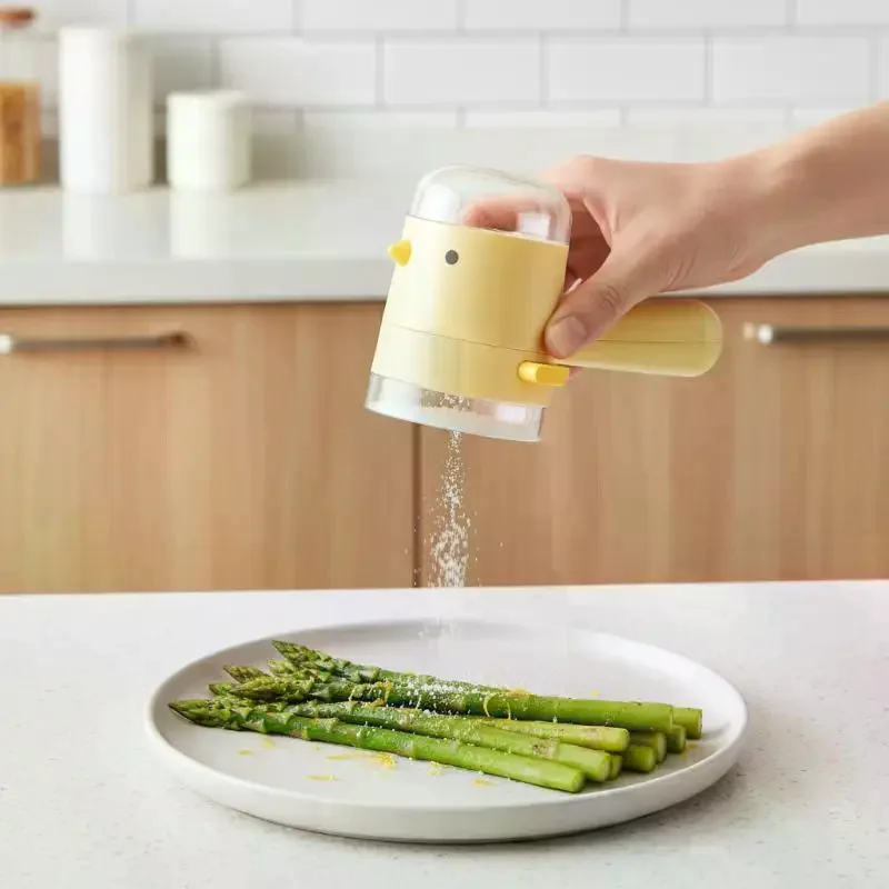 Bird-Shaped Salt Bottle: Cartoon Press-Type Quantitative Seasoning Dustproof Control Spice Jar