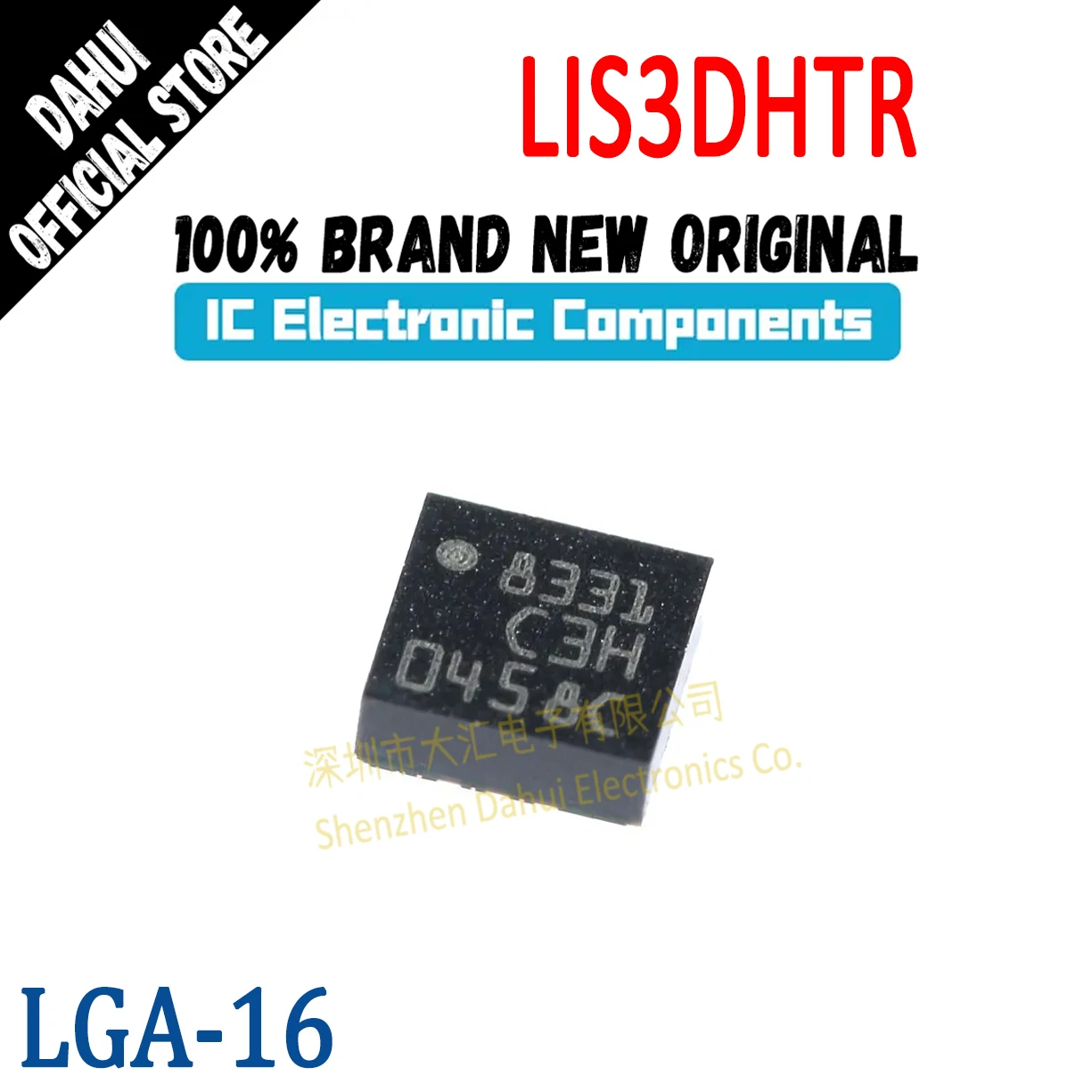 LIS3DHTR LGA-16 Silk Screen C3H Acceleration Sensor Chip Quality Brand New