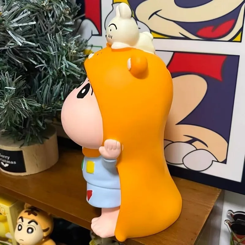 Crayon Shin-chan Cartoon Piggy Bank Cute Nohara Shinnosuke Pajamas Cloak Doll Piggy Bank Children's Piggy Bank Desktop Ornament