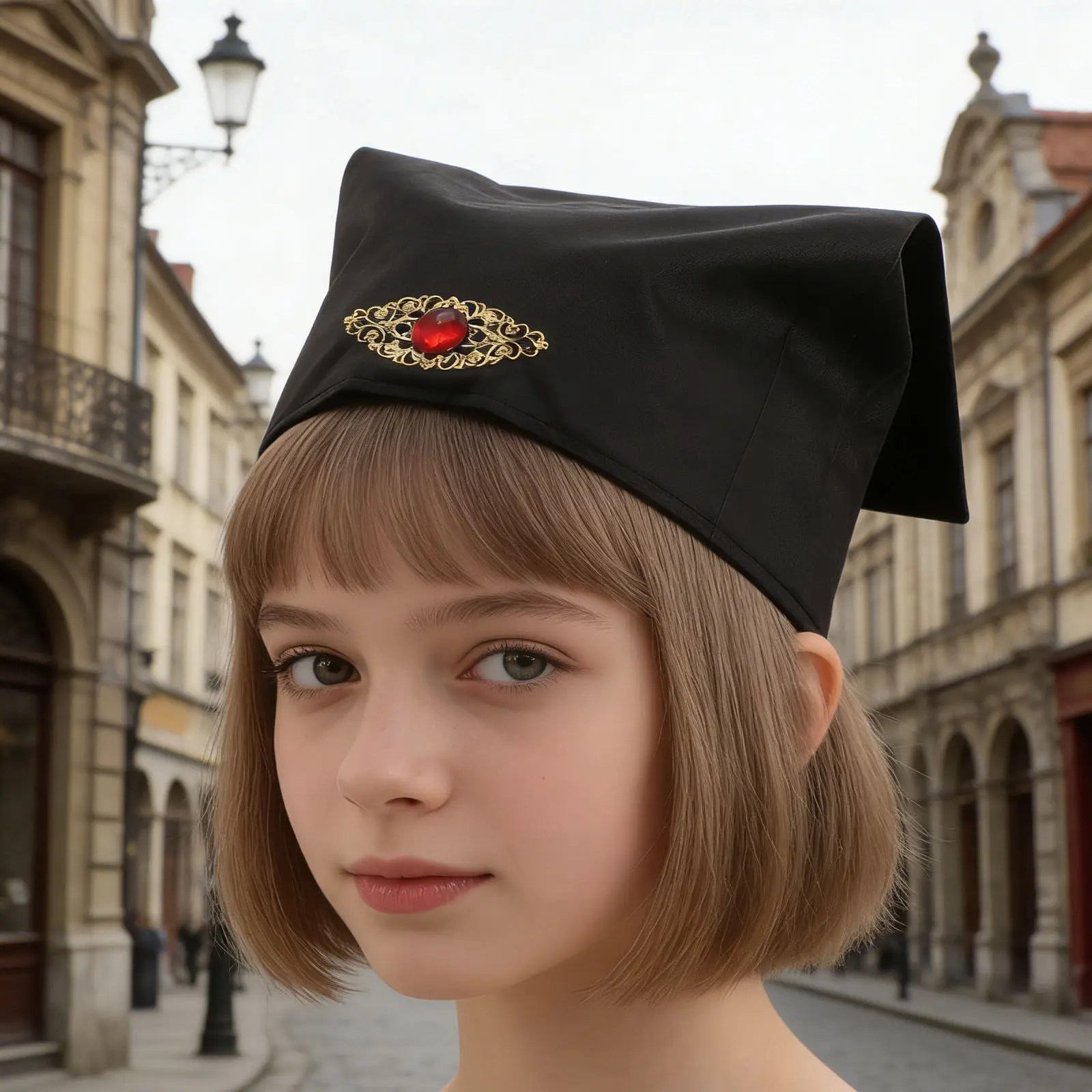 Cappello per Bambini in Stile Antico, Ricamato a Mano, Copricapo Tradizionale Cinese per Teatro, Cosplay, Feste, Festival, Spettacoli Asiatici
