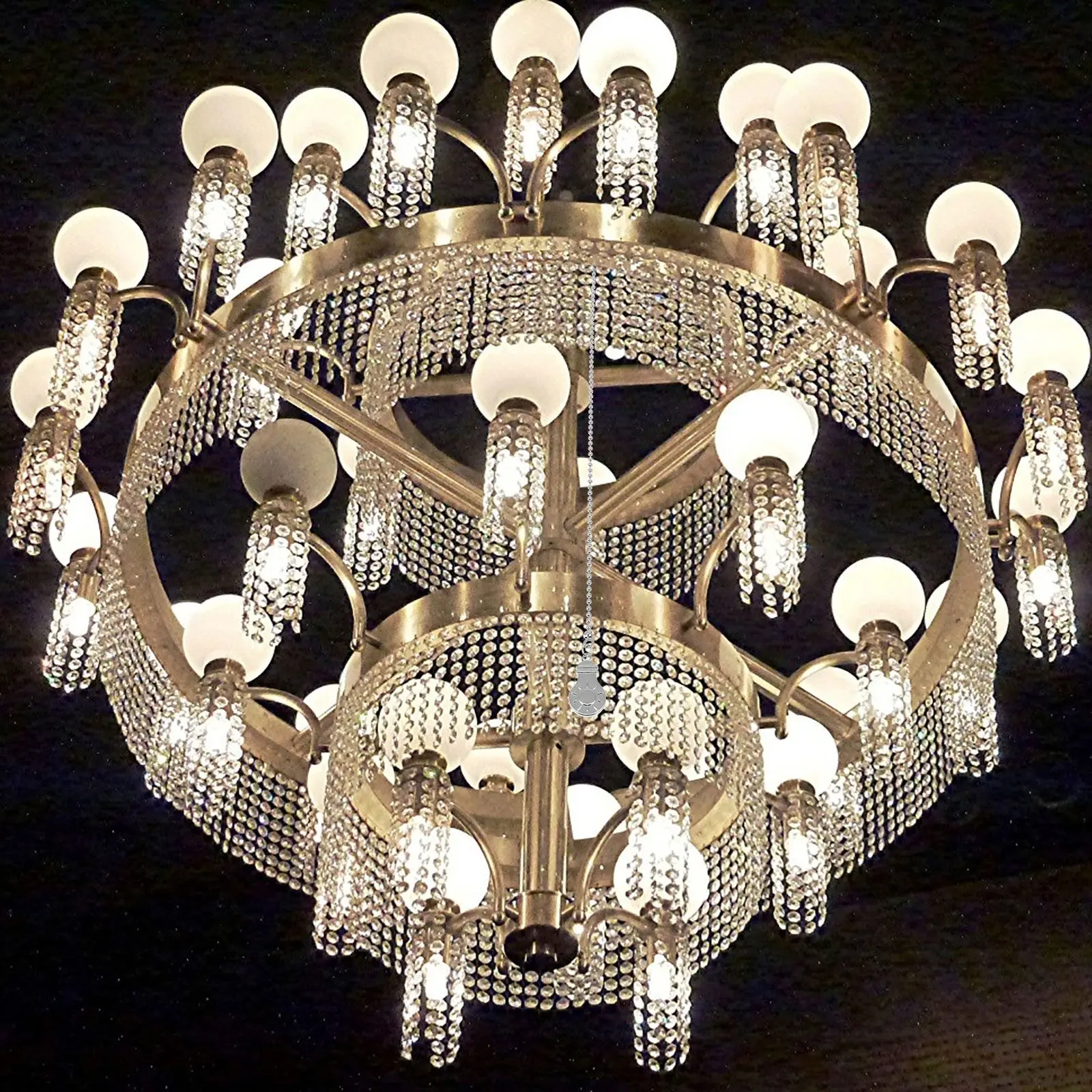 2 Pcs Pendant Chain Pull Ceiling with Running Silver Decor Extension for