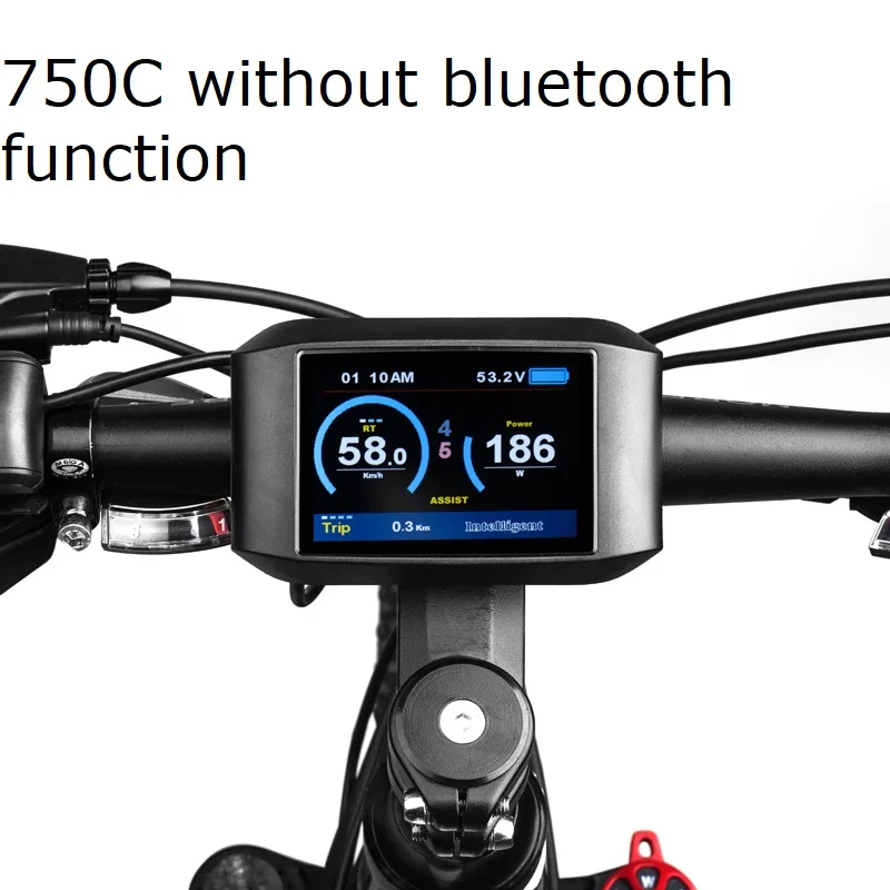 750C LCD-scherm voor Bafang BBS01 BBS02 BBSHD Mid-Motor EBike Snelheidsmeter Bedieningspaneel (Bluetooth-functie optioneel)