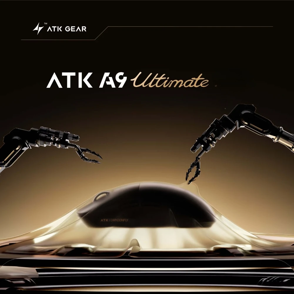 

ATK A9 Ultimate Gaming Mouse 2.4g Wireless 8K PAW3950 54g Lightweight Custom Ergonomic High Performance Mouse Large-Hand Mold