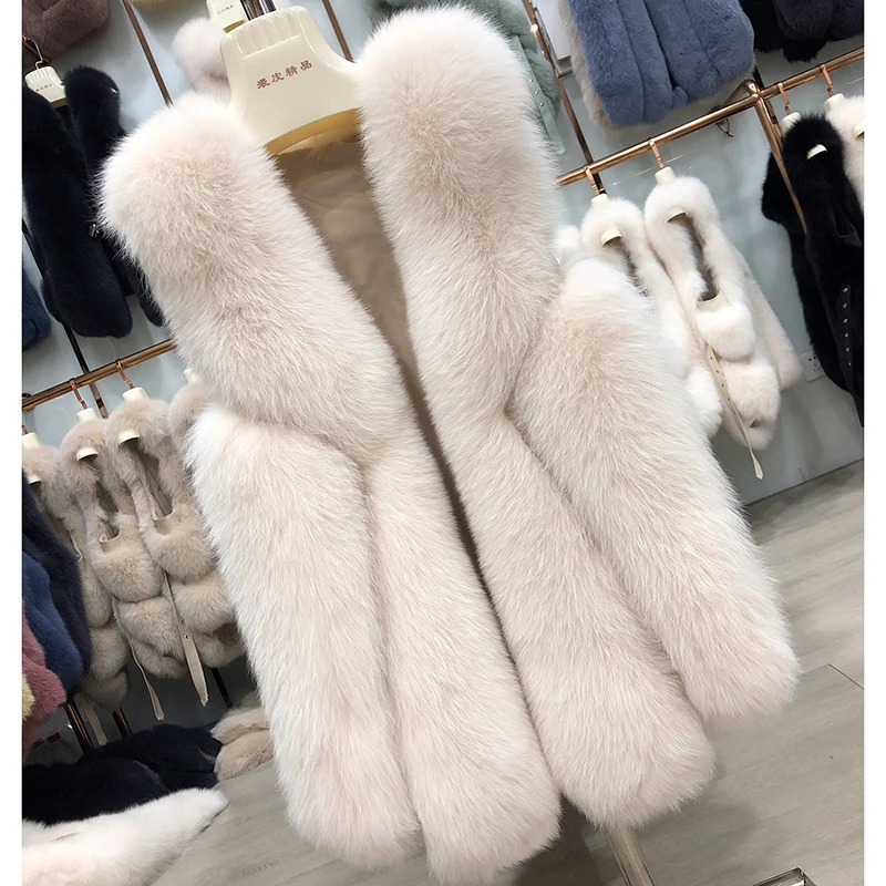 

Harppihop*Real fox fur vest 100% genuine natural fox fur sleeveless jacket winter coat women