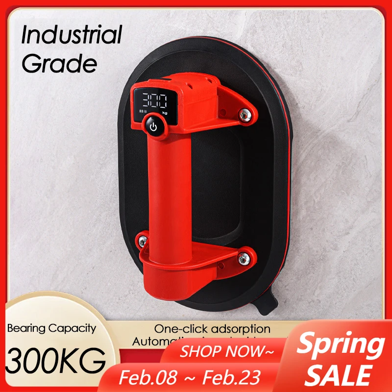 

Промышленная электрическая вакуумная присоска 300 кг с LED-дисплеем для подъема гранита, плитки, стекла и строительных материалов