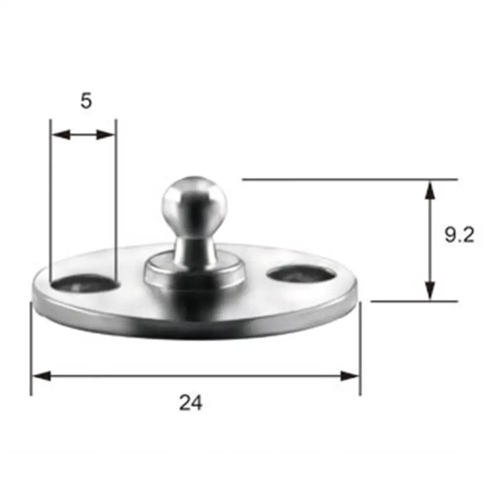 غطاء أزرار من القماش البحري للقارب الفضي بقطر 3/8 بوصة
