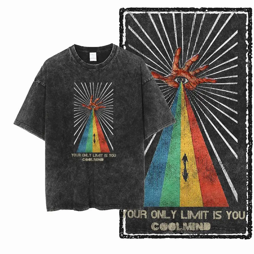 Katoen Heren en Dames Cool Patroon T-shirt Ingelegd Straat Top Vintage O-hals Heren en Dames T-shirt Dameskleding y2k top