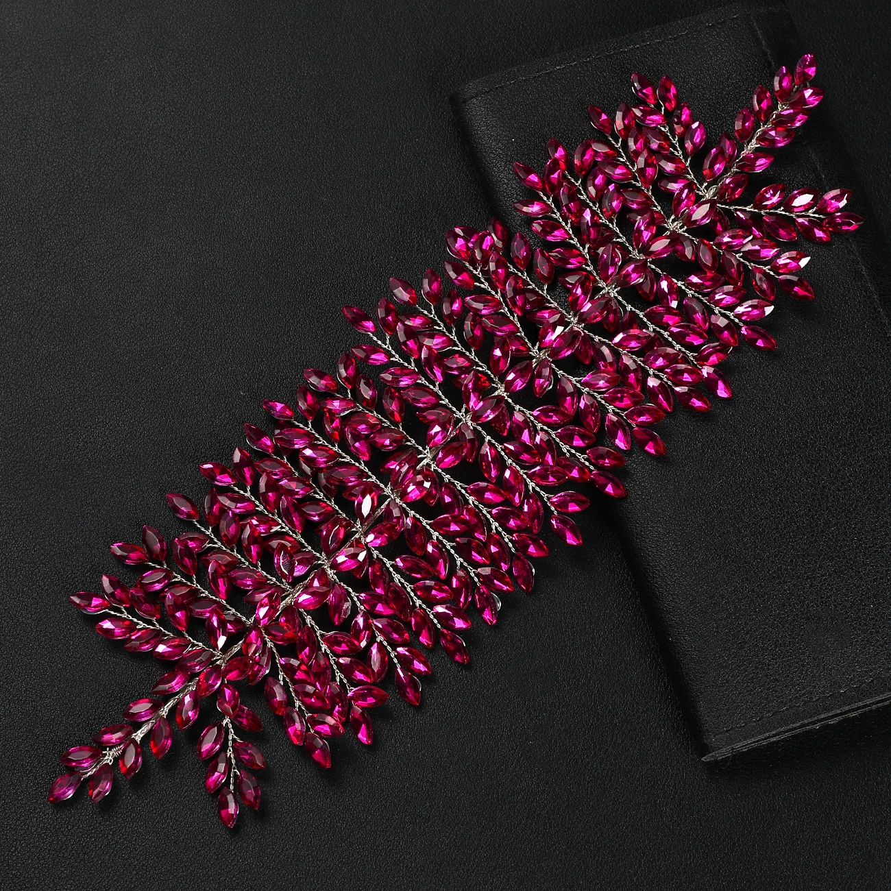 SLBRIDAL Handgefertigte Strass-Kristall-Haarkränze, Hochzeits-Kopfschmuck, Haaraccessoires, Stirnband für Bräute, Frauen und Mädchen – Detail 16
