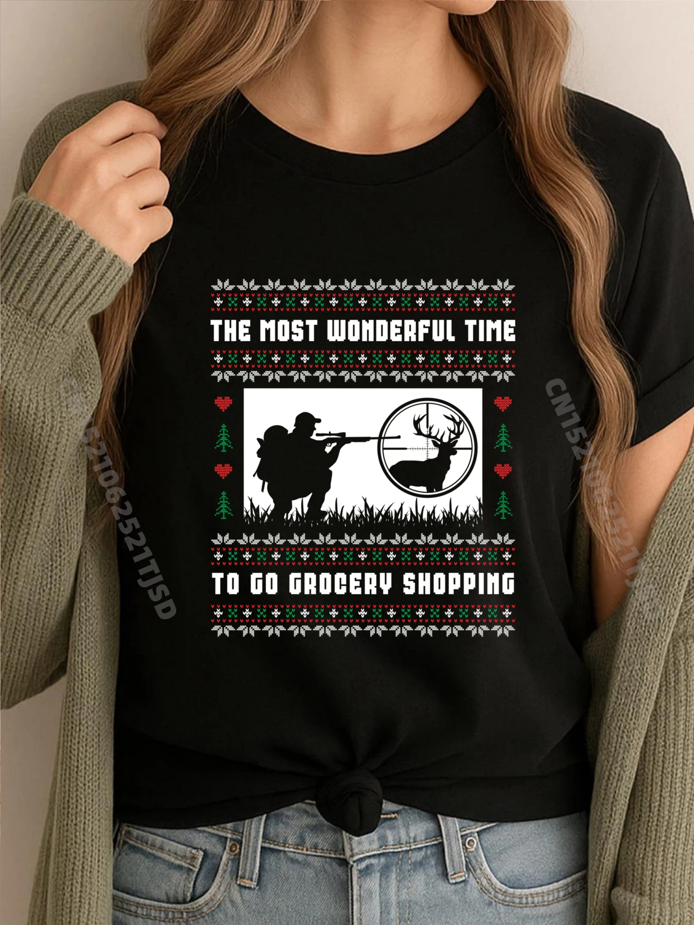 

Охота на оленей, продуктовые покупки, уродливые рождественские футболки с 3d принтом, футболки с аниме, День Святого Валентина