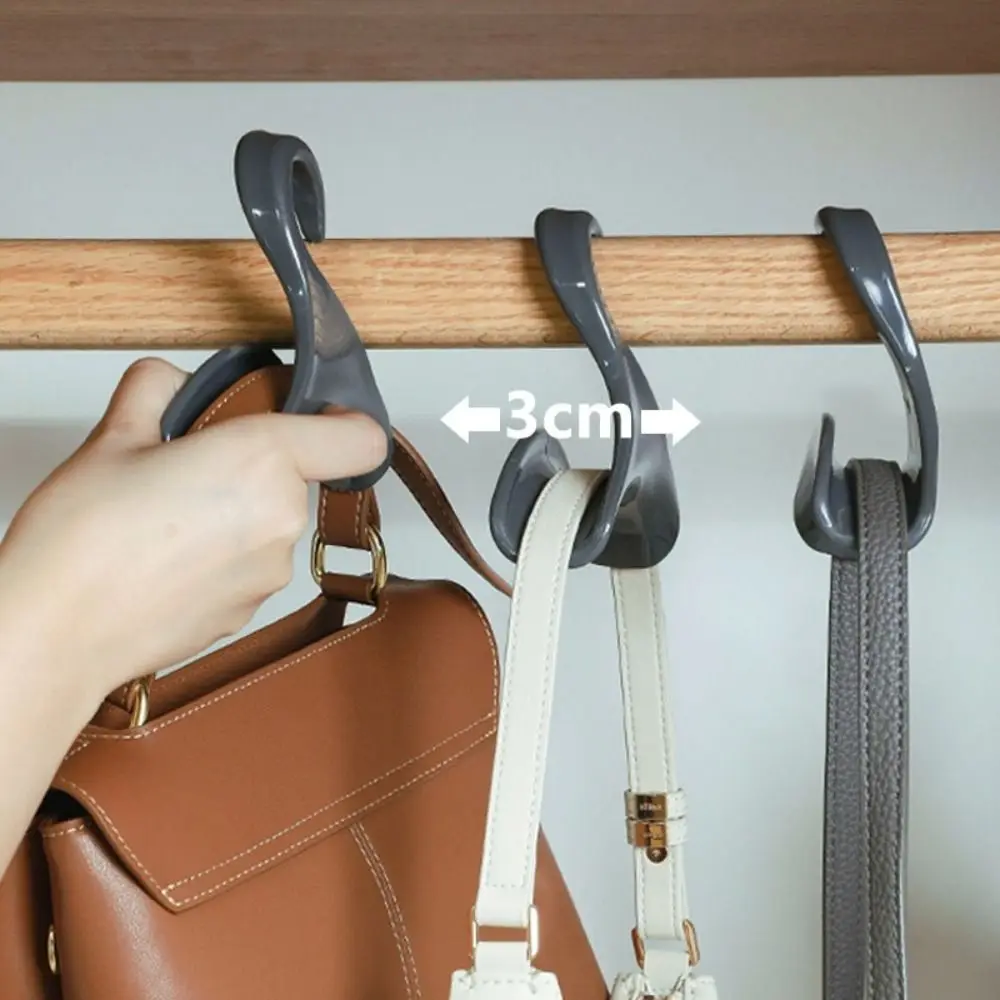 Portable Plastic Hanging Storage Rack Closet Rod Anti-Damage Wardrobe Bag Hook Hanger Hook Wardrobe