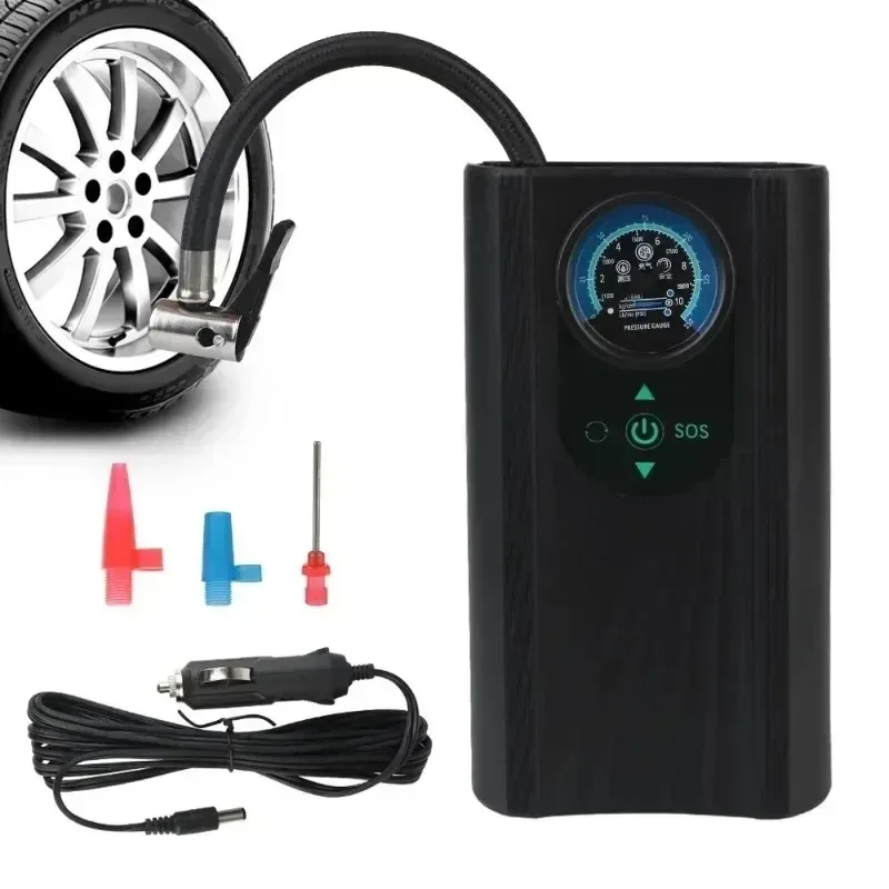 

12 В высокоточная мотоциклетная шина для воздушного компрессора, мотоцикла, авто велосипеда, ручной воздушный насос, быстрый накачивающий электрический