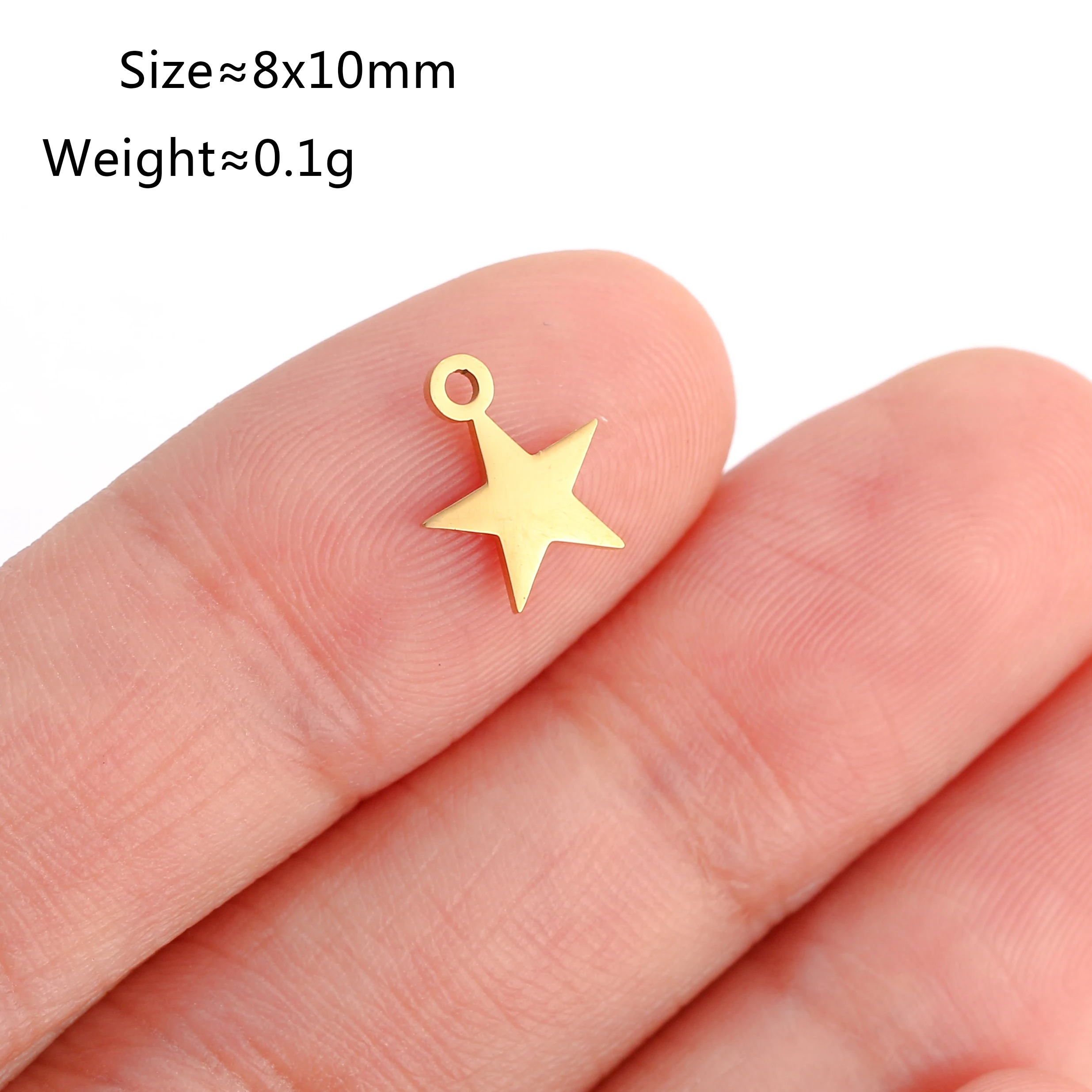 5 Teile/los Celestial Mini Star Charms Edelstahl Pentagramm/Astral/Meteor/Mond Anhänger DIY für Ohrring Armband schmuck Machen