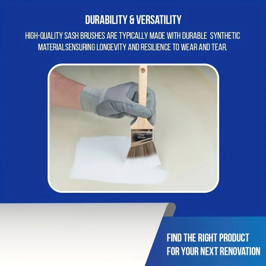 5本セット 高品質ペイントブラシ BBQブラシ バーベキュー 家具ハンドル 壁塗装用 柔らかい毛と木製ハンドル付き