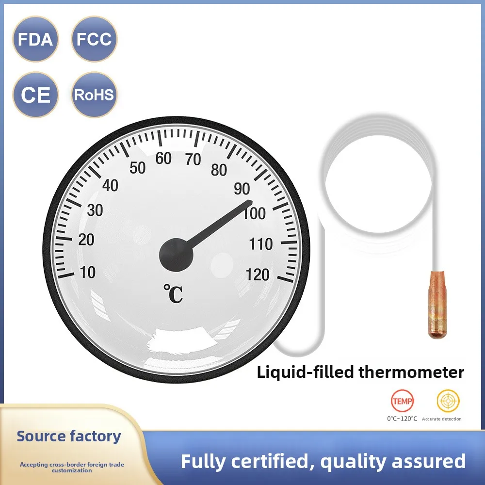 High-precision Portable Indoor Household Device With Probe 0cc-120cc Liquid-filled Pointer Water Thermometer