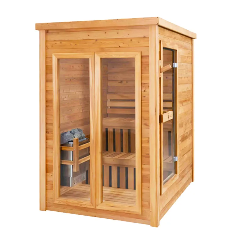 

Традиционная сауна из канадского хемлока и красного кедра, 1500x1100x1900 мм, уличная деревянная сауна, премиальное оборудование для домашнего спа
