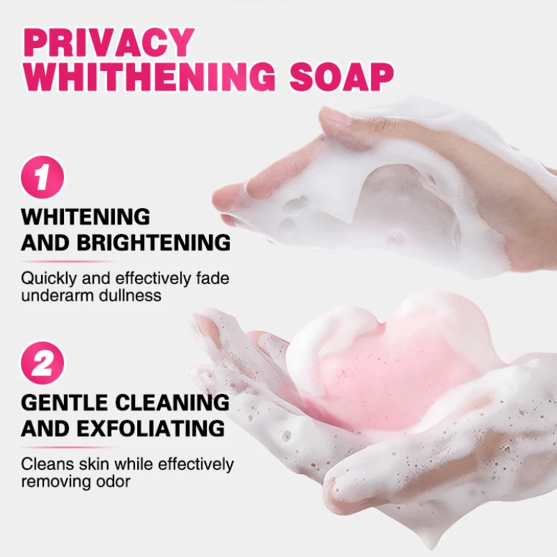 Vc Whitening Handmade Soap Dark Skin Lightening Remove Melanin Armpit Elbow Knee Joint Bleach Underarm Cleaning Body Care