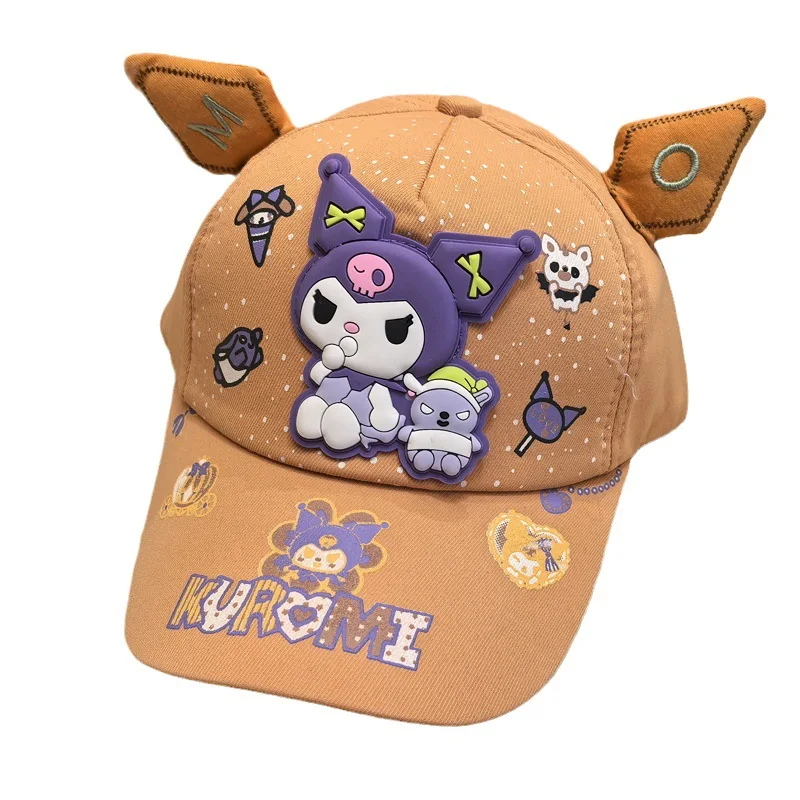 Miniso Sanrio Children's Baseball Cap Boys and Girls Cartoons Kulomi Baseball Cap Kids Sunscreen Hood