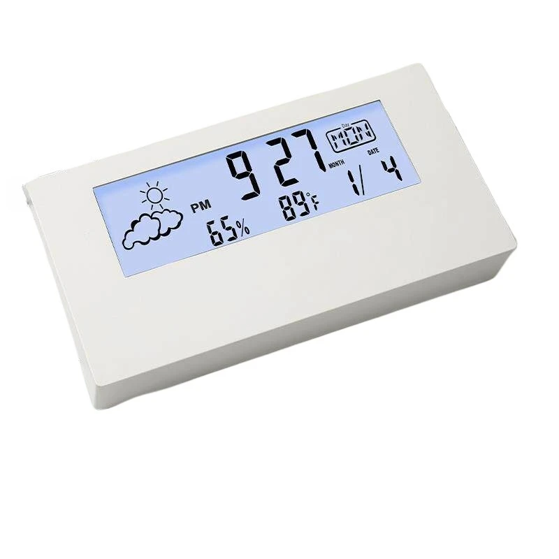 

LED silent smart weather electronic clock, desktop clock, perpetual calendar desktop transparent student small alarm clock